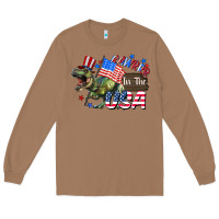 Toasted Coconut Rawrrr in the USA 4th of july Long Sleeve Tee - CowGirlArtShop
