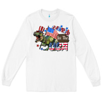 White Rawrrr in the USA 4th of july Long Sleeve Tee - CowGirlArtShop