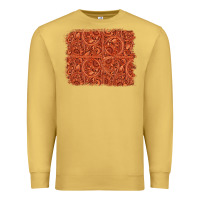 Antique Gold serape turquoise  leather background Premium Sweatshirt - Jasminsmagicworld