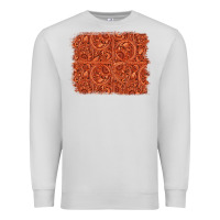 Dove Grey serape turquoise  leather background Premium Sweatshirt - Jasminsmagicworld