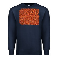 Navy serape turquoise  leather background Premium Sweatshirt - Jasminsmagicworld