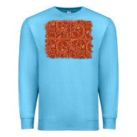 Ocean Blue serape turquoise  leather background Premium Sweatshirt - Jasminsmagicworld