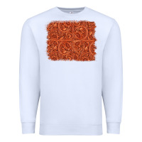White serape turquoise  leather background Premium Sweatshirt - Jasminsmagicworld
