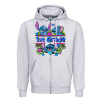 Heather Grey preview flower stitch 1st grade Zipper Hoodie - AdoDesignShop
