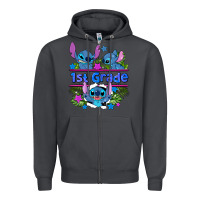 Smoke preview flower stitch 1st grade Zipper Hoodie - AdoDesignShop