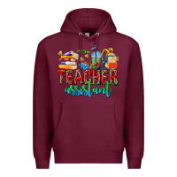 Burgundy teacher assistant Premium Hoodie - NancyCooperArtShop