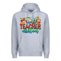 Heather Grey teacher assistant Premium Hoodie - NancyCooperArtShop