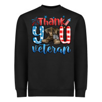 Black thank you veteran Heavyweight Sweatshirt - MaliasSmallBusiness