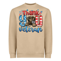 Mushroom thank you veteran Heavyweight Sweatshirt - MaliasSmallBusiness