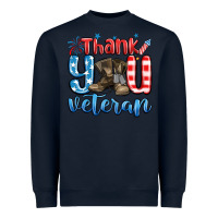 Navy thank you veteran Heavyweight Sweatshirt - MaliasSmallBusiness