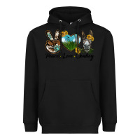 Black Peace Love Donkey Head Heavyweight Hoodie - LillyAllenDesigns