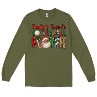 Army Green afro santa's favorite volleyball player for christ Long Sleeve Tee - FaDigitalArtStudio