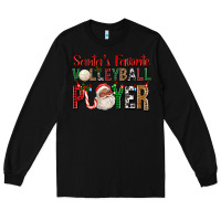 Black afro santa's favorite volleyball player for christ Long Sleeve Tee - FaDigitalArtStudio