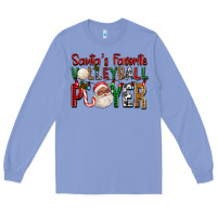 Colony Blue afro santa's favorite volleyball player for christ Long Sleeve Tee - FaDigitalArtStudio