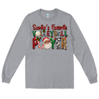 Heather Grey afro santa's favorite volleyball player for christ Long Sleeve Tee - FaDigitalArtStudio