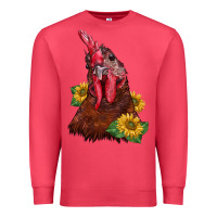 Cardinal rooster sunflower Premium Sweatshirt - BarkalooDesign