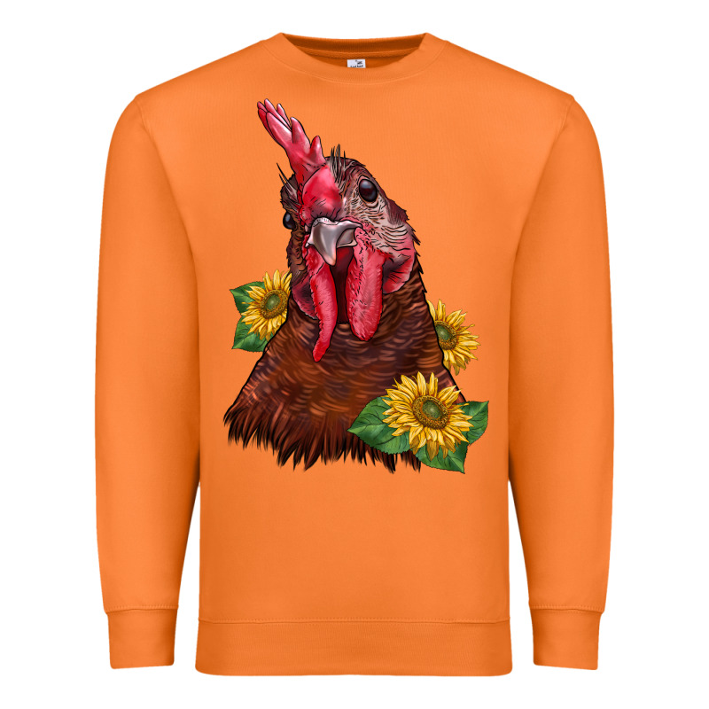 Rooster Sunflower Premium Sweatshirt by BarkalooDesign | Teevron