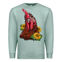 Seafoam rooster sunflower Premium Sweatshirt - BarkalooDesign