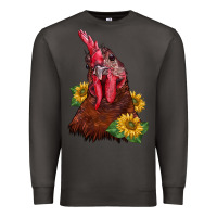 Smoke rooster sunflower Premium Sweatshirt - BarkalooDesign