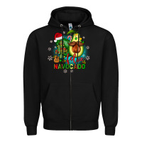 Black feliz navocado Zipper Hoodie - JahusDesignShop