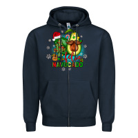 Navy feliz navocado Zipper Hoodie - JahusDesignShop