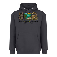 Smoke Peace Love Crocodile Heavyweight Hoodie - LillyAllenDesigns