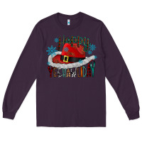 Plum happy yeehawliday Long Sleeve Tee - CowhideDigitalArt