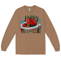 Toasted Coconut happy yeehawliday Long Sleeve Tee - CowhideDigitalArt