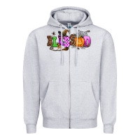 Heather Grey halloween blessed Zipper Hoodie - AdoDesignShop