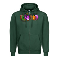 Sports Green halloween blessed Zipper Hoodie - AdoDesignShop