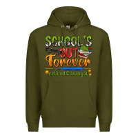 Army Green schools out forever Premium Hoodie - NancyCooperArtShop