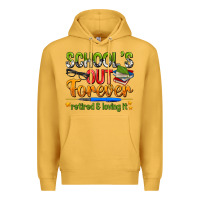 Mustard schools out forever Premium Hoodie - NancyCooperArtShop