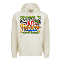 Oatmeal Heather schools out forever Premium Hoodie - NancyCooperArtShop