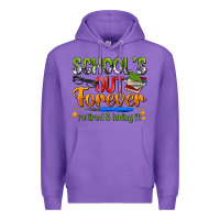 Purple schools out forever Premium Hoodie - NancyCooperArtShop