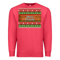 Cardinal merry christmas knitted reindeer pattern Premium Sweatshirt - Jasminsmagicworld