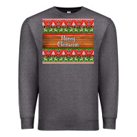 Charcoal Heather merry christmas knitted reindeer pattern Premium Sweatshirt - Jasminsmagicworld