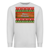 Dove Grey merry christmas knitted reindeer pattern Premium Sweatshirt - Jasminsmagicworld