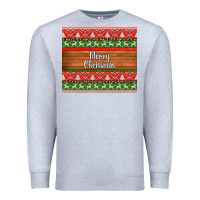 Heather Grey merry christmas knitted reindeer pattern Premium Sweatshirt - Jasminsmagicworld