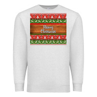 Oatmeal Heather merry christmas knitted reindeer pattern Premium Sweatshirt - Jasminsmagicworld