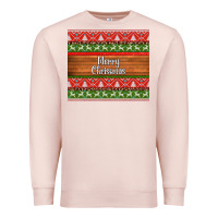 Pale Pink merry christmas knitted reindeer pattern Premium Sweatshirt - Jasminsmagicworld