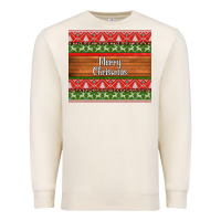 Sandshell merry christmas knitted reindeer pattern Premium Sweatshirt - Jasminsmagicworld