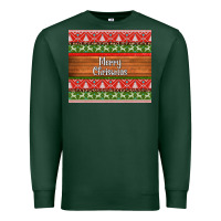 Sports Green merry christmas knitted reindeer pattern Premium Sweatshirt - Jasminsmagicworld