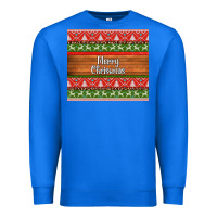 True Royal merry christmas knitted reindeer pattern Premium Sweatshirt - Jasminsmagicworld