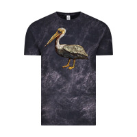 Cloud Black louisiana state bird pelican Vintage Tee - BarkalooDesign