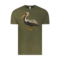 Vintage Olive louisiana state bird pelican Vintage Tee - BarkalooDesign