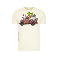 Vintage Arctic happy easter pink truck with bunny Vintage Tee - RanaPortraitStore