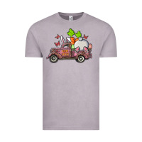 Vintage Zinc happy easter pink truck with bunny Vintage Tee - RanaPortraitStore