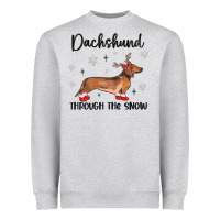 Dachshund Through The Snow Heavyweight Sweatshirt | Teevron