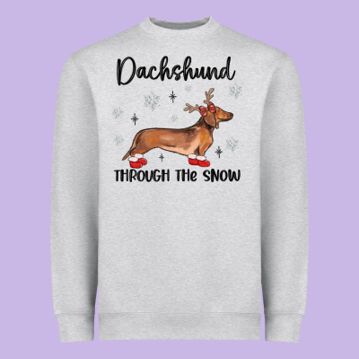 Heavyweight Sweatshirt dachshund through the snow