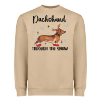 Mushroom dachshund through the snow Heavyweight Sweatshirt - MaliasSmallBusiness
